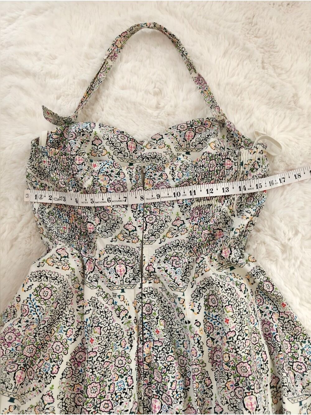 Anthropologie Girls from Savoy Halter Dress Ruffle Multi Color Print Size 2 - Picture 11 of 15